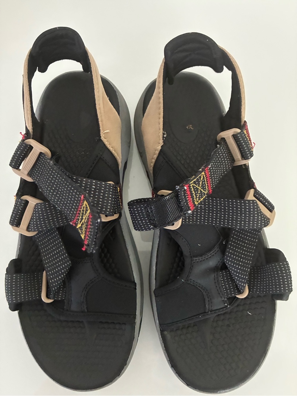 Ozark Trail Black Tan Strap Men's Outdoor Sandals